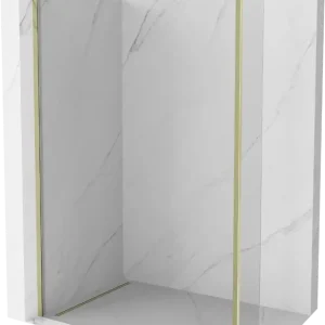 Árcsökkenés Mexen Kioto zuhanyfal Walk-in 115 x 30 cm, átlátszó, arany - 800-115-212-50-00-030