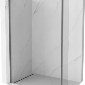 Alacsony ár Mexen Kioto zuhanyfal Walk-in 105 x 30 cm, áttetsző, gun metal - 800-105-212-95-00-030