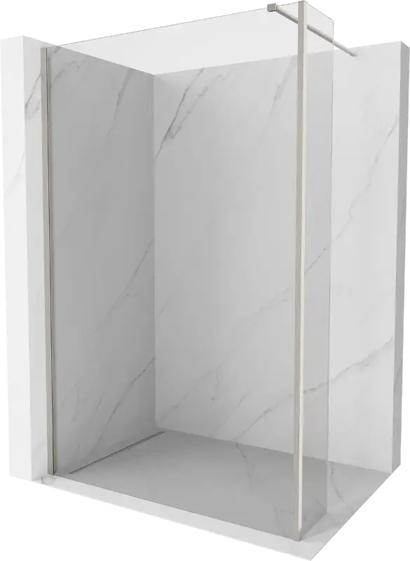 Vedd meg online Mexen Kioto zuhanyfal Walk-in 135 x 40 cm, átlátszó, matt nikkel - 800-135-212-97-00-040