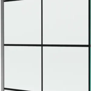 Gyors kiszállítás Mexen Next 1-szárnyú fürdőkád paraván 100 x 150 cm, fekete rács, gun metal - 895-100-000-00-77-95