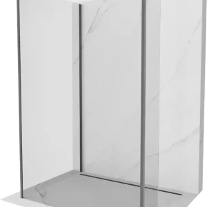 Mexen Kioto zuhanyfal Walk-in 100 x 90 x 40 cm, átlátszó, gun metal - 800-100-090-221-95-00-040 Azonnal elérhető
