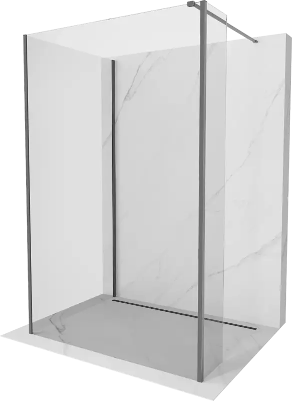 Mexen Kioto Walk-in zuhanyfal 100 x 100 x 40 cm, átlátszó, gun metal - 800-100-100-221-95-00-040 Árengedmény