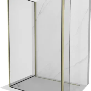 Vedd meg most Mexen Kioto zuhanyfal Walk-in 120 x 90 x 40 cm, fekete keret, arany - 800-120-090-221-50-70-040