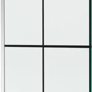 Azonnal elérhető Mexen Next L 1-szárnyú fürdőszobai paraván 90 x 150 cm, fekete rácsos, króm - 895-090-000-03-77-01