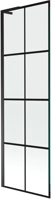 Árengedmény Mexen Next L kádparaván 1-szárnyú 60 x 150 cm, fekete rács, fekete - 895-060-000-03-77-70