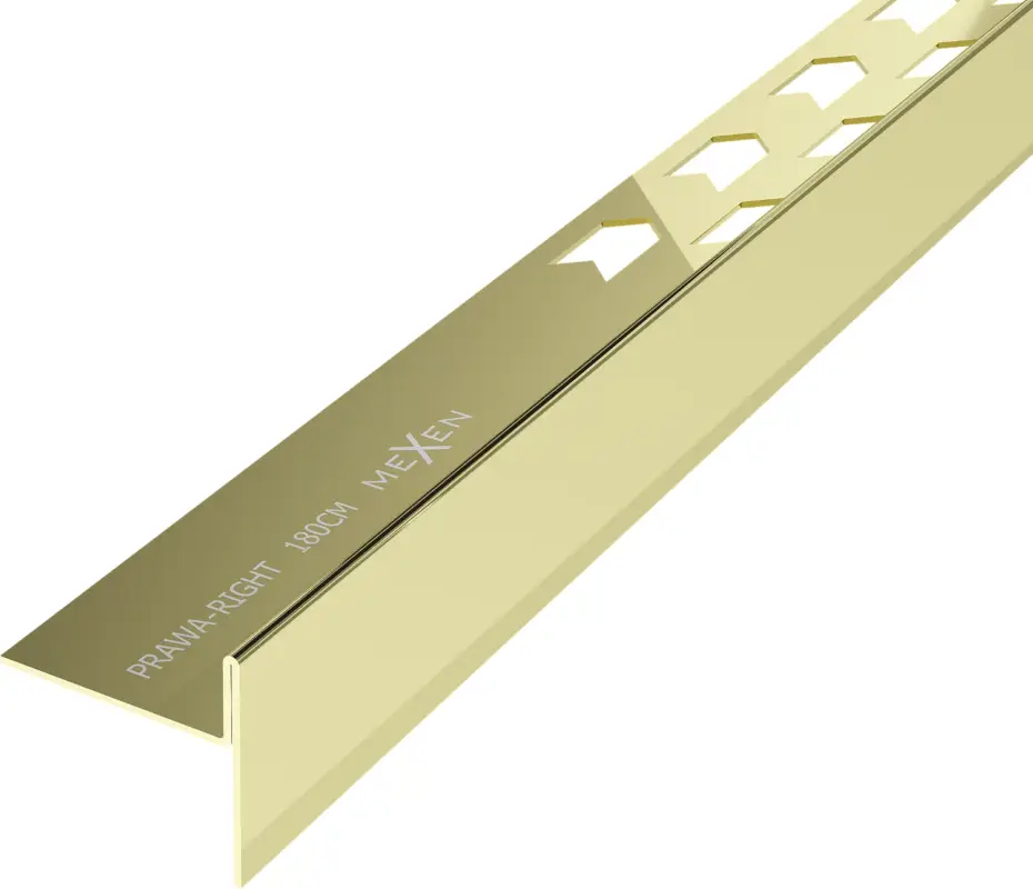 Alacsony ár Mexen Line-B padlószegély 180 cm jobb, arany - 185001180R