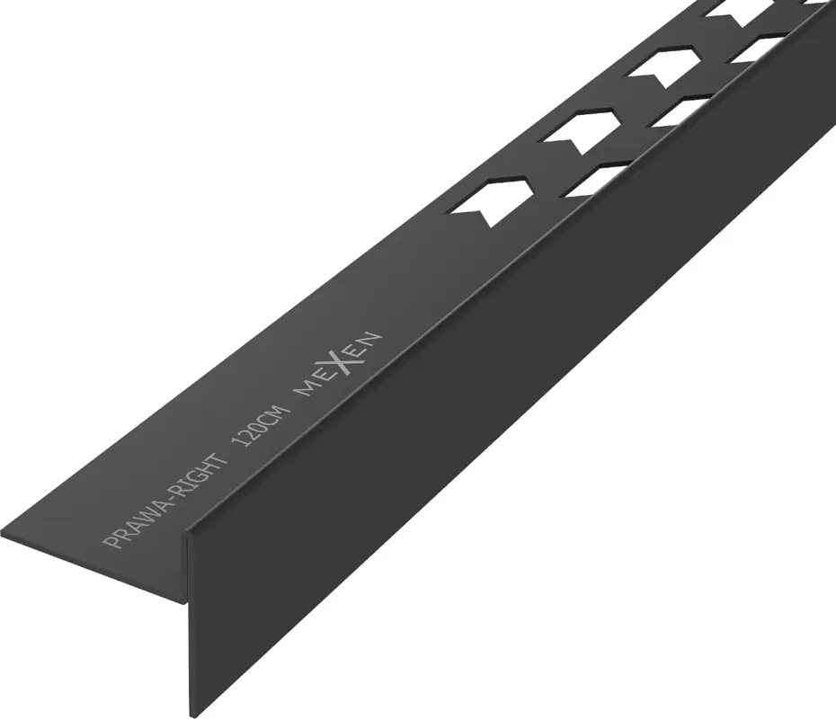 Prémium Mexen Line-B padlólépcső szegély 120 cm jobb, fekete - 187001120R