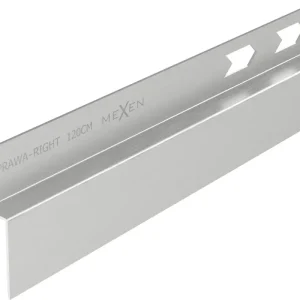 Outlet Mexen Line-B lista lejtős szegélyfal 120 cm jobb, inox - 181002120R