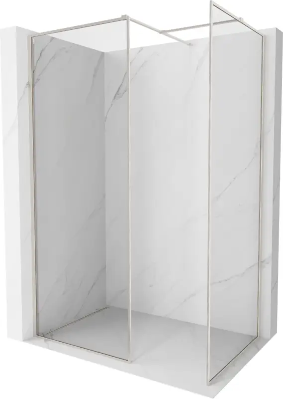 Mexen Kioto-F Walk-in zuhanyfal kerettel, 125 x 110 cm, átlátszó 8 mm, csiszolt nikkel - 800-125-202-04-97-110 Akciós ár