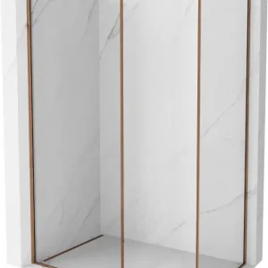 Vedd meg online Mexen Kioto-F zuhanyfal kerettel Walk-in 115 x 70 cm, átlátszó 8 mm, rózsaarany - 800-115-202-04-60-070