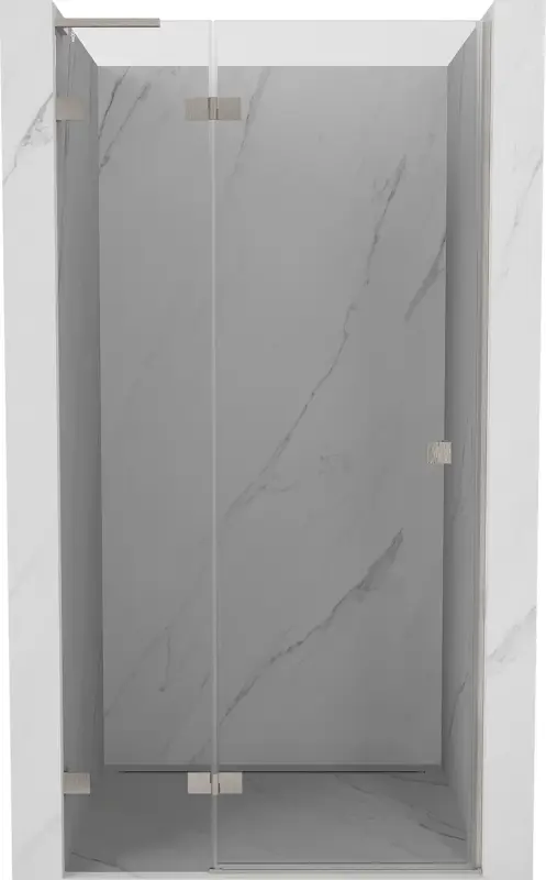 Mexen Lunar L zuhanyajtó, balra nyíló, 75 cm, átlátszó, szálcsiszolt nikkel - 834L-075-000-97-00-L Végkiárusítás