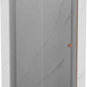 Vásárlói kedvenc Mexen Lunar-F összecsukható zuhanyajtó balos 70 cm, átlátszó, kefélt réz - 836-070-000-65-00-L