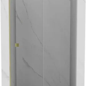 Ajánlat Mexen Lunar-F összecsukható jobb zuhanyajtó 90 cm, átlátszó, arany - 836-090-000-50-00-P