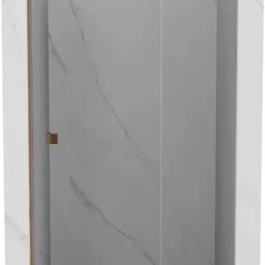 Ajánlat Mexen Lunar L nyíló zuhanyajtó jobb 85 cm, átlátszó, rózsaarany - 834L-085-000-60-00-P