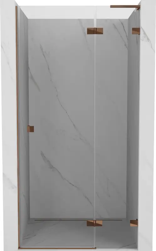 Ajánlat Mexen Lunar L nyíló zuhanyajtó jobb 85 cm, átlátszó, rózsaarany - 834L-085-000-60-00-P