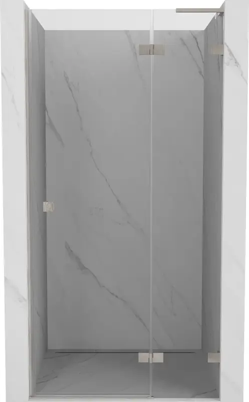 Mexen Lunar L jobboldali nyíló zuhanyajtó 115 cm, átlátszó, szálcsiszolt nikkel - 834L-115-000-97-00-P Végkiárusítás