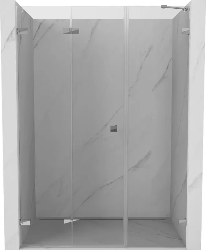 Vedd meg most Mexen Lunar-F zuhanyajtó összehajtható bal 150 cm, átlátszó, króm - 836S-150-050-01-00-L