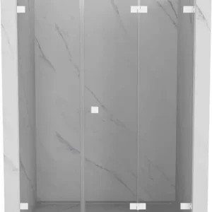 Ajánlat Mexen Lunar-F összecsukható zuhanyajtó jobb 120 cm, átlátszó, fehér - 836S-120-050-20-00-P