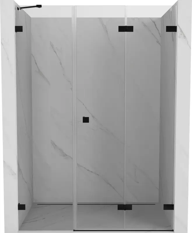 Mexen Lunar-F összecsukható zuhanyajtó, jobb oldali, 110 cm, átlátszó, fekete - 836S-110-050-70-00-P Ajánlat