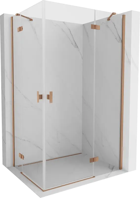 Mexen Mist-H Duo nyitható zuhanykabin jobb 90 x 110 cm, átlátszó, kefe bronz - 8A5-090L-110P-65-00 Biztonságos fizetés