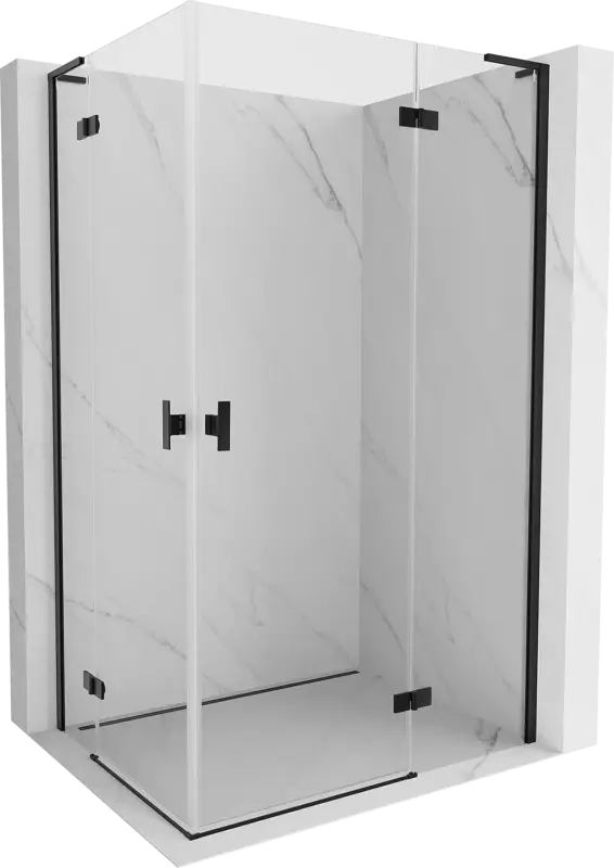 Ne maradj le Mexen Mist-H L Duo zuhanykabin jobbra nyíló 85 x 120 cm, átlátszó, fekete - 8A5L-085L-120P-70-00