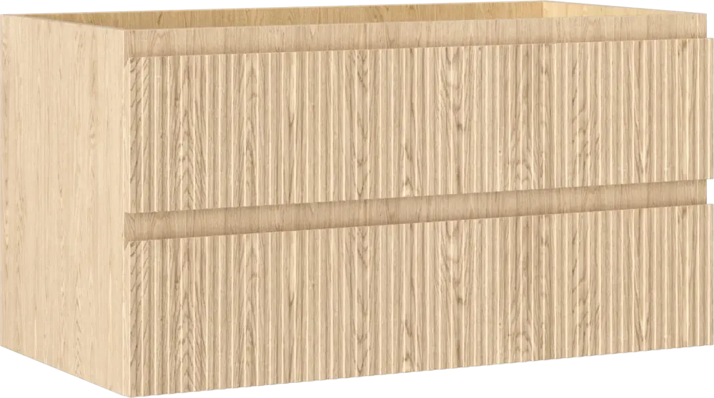 Mexen Rivel fürdőszobai mosdószekrény 90 cm, 2 fiókos, bordázott, tölgy - 91A20-09047-2-BFF81 Bestseller