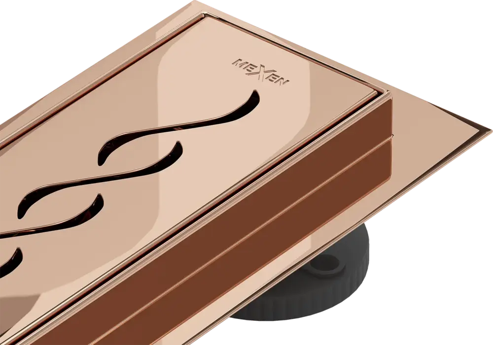 Árengedmény Mexen Flat 360° M18 forgatható lineáris lefolyó 100 cm, rózsaarany - 1623100-40