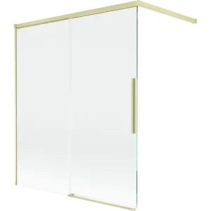 Expressz szállítás Mexen Rox 2-szárnyú eltolható kádparaván 140 x 150 cm, átlátszó, arany matt - 8C9-140-003-55-00