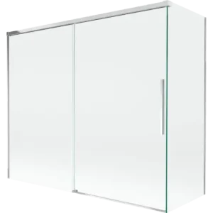 Biztonságos fizetés Mexen Rox 2-szárnyú, toló fürdőszobai válaszfal 180 + 80 x 150 cm, átlátszó, króm - 8C9-180-080-01-00