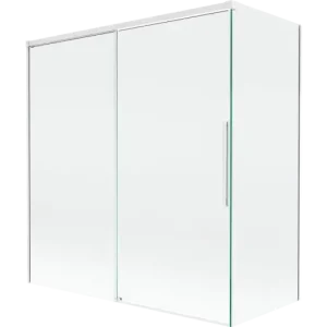 Exkluzív ajánlat Mexen Rox 2 szárnyú zuhanyfal, toló, 150 + 70 x 150 cm, átlátszó, fehér - 8C9-150-070-20-00