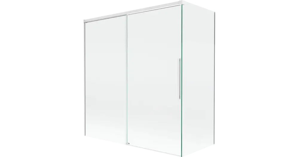 Exkluzív ajánlat Mexen Rox 2 szárnyú zuhanyfal, toló, 150 + 70 x 150 cm, átlátszó, fehér - 8C9-150-070-20-00