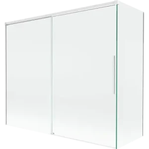 Alacsony ár Mexen Rox 2-szárnyas toló zuhanyfal 180 + 90 x 150 cm, átlátszó, fehér - 8C9-180-090-20-00