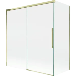 Biztonságos fizetés Mexen Rox kétszárnyú, toló zuhanyfal 150 + 70 x 150 cm, átlátszó, arany - 8C9-150-070-50-00