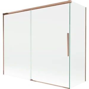 Árengedmény Mexen Rox duplaszárnyú toló zuhanyfal 180 + 90 x 150 cm, átlátszó, rózsaszín arany - 8C9-180-090-60-00