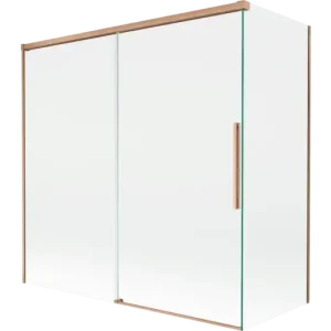Bestseller Mexen Rox 2 szárnyú toló zuhanyfal 160 + 80 x 150 cm, átlátszó, kefélt réz - 8C9-160-080-65-00