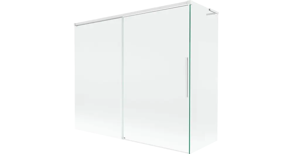 Mexen Rox L 2-szárnyú tolható fürdőszobai zuhanyfal 180 + 80 x 150 cm, átlátszó, fehér - 8C9L-180-080-20-00 Bestseller