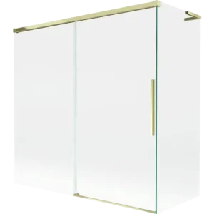 Expressz szállítás Mexen Rox L 2 szárnyú, toló fürdőkád paraván 160 + 80 x 150 cm, átlátszó, arany - 8C9L-160-080-50-00