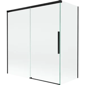 Azonnal elérhető Mexen Rox kétszárnyú toló kádparaván 150 + 70 x 150 cm, átlátszó, fekete - 8C9-150-070-70-00