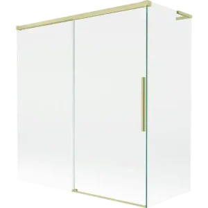 Expressz kézbesítés Mexen Rox L kétpaneles, 2 szárnyú kádparaván 150 + 70 x 150 cm, átlátszó, arany szálcsiszolt - 8C9L-150-070-55-00