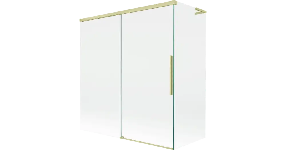 Expressz kézbesítés Mexen Rox L kétpaneles, 2 szárnyú kádparaván 150 + 70 x 150 cm, átlátszó, arany szálcsiszolt - 8C9L-150-070-55-00