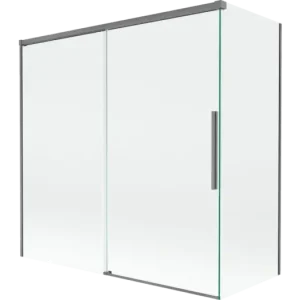 Azonnal elérhető Mexen Rox 2-szárnyú, toló rendszerű kádparaván 160 + 70 x 150 cm, átlátszó, gun metal - 8C9-160-070-95-00