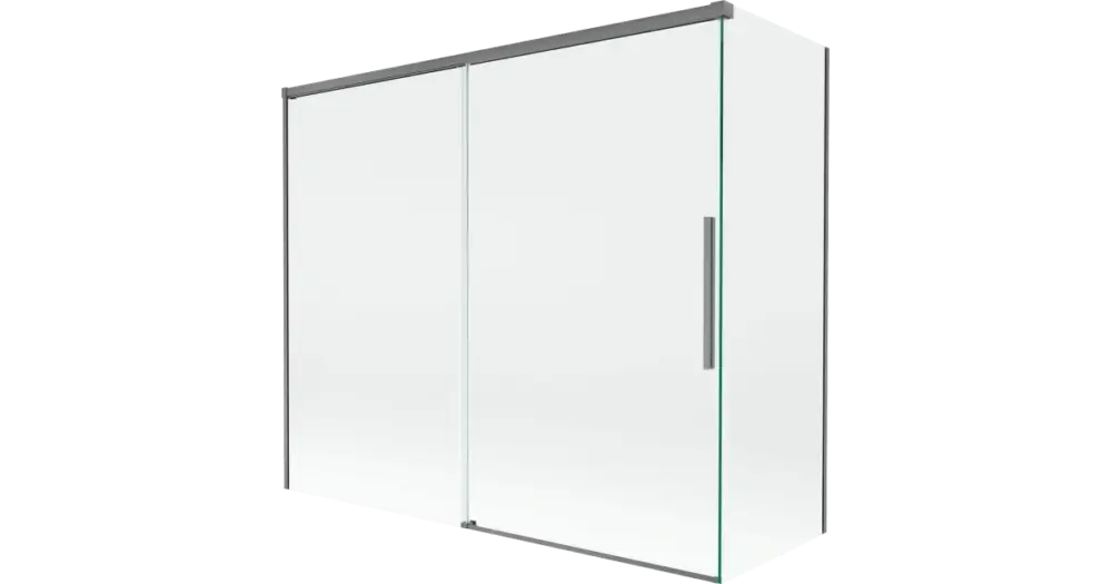 Akciós ár Mexen Rox kétszárnyú, toló zuhanyfal 180 + 80 x 150 cm, átlátszó, gun metal - 8C9-180-080-95-00