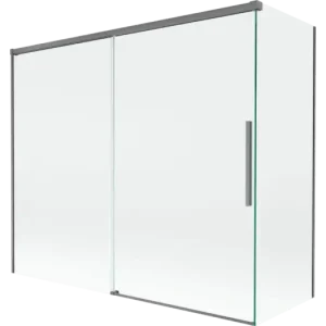Expressz kézbesítés Mexen Rox 2-szárnyú, tolóajtós fürdőszobai paraván 180 + 90 x 150 cm, átlátszó, gun metal - 8C9-180-090-95-00