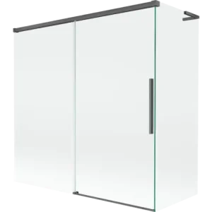 Árcsökkenés Mexen Rox L kádparaván 2 szárnyas tolóajtós 160 + 70 x 150 cm, átlátszó, gun gray csiszolt - 8C9L-160-070-66-00