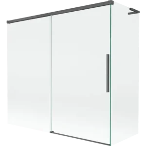 Azonnal elérhető Mexen Rox L kádparaván 2-szárnyú tolóajtós 170 + 70 x 150 cm, átlátszó, gun gray kefélt - 8C9L-170-070-66-00