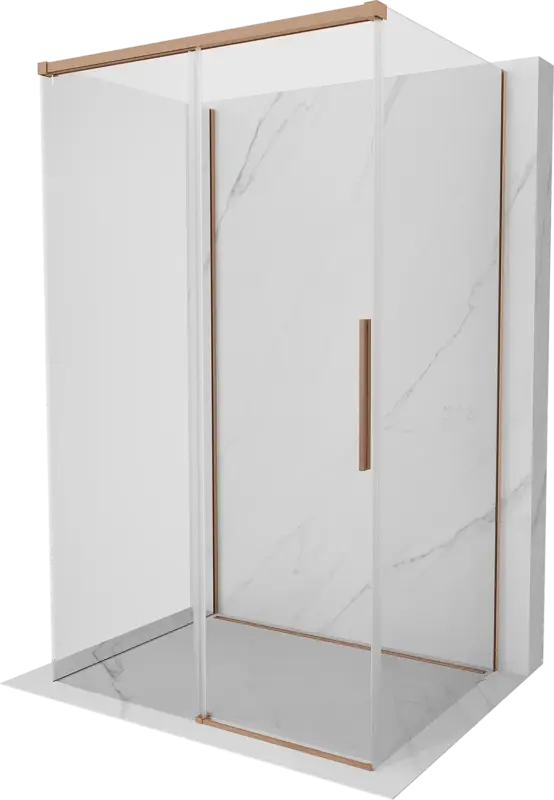 Expressz kézbesítés Mexen Rox-3S 3-oldalú tolóajtós zuhanykabin 105 x 90 cm, átlátszó, csiszolt réz - 8C2-105-090-65-00-3S