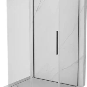 Végkiárusítás Mexen Rox-3S 3-falú, tolóajtós zuhanykabin 140 x 75 cm, átlátszó, szálcsiszolt pisztolyszürke - 8C2-140-075-66-00-3S