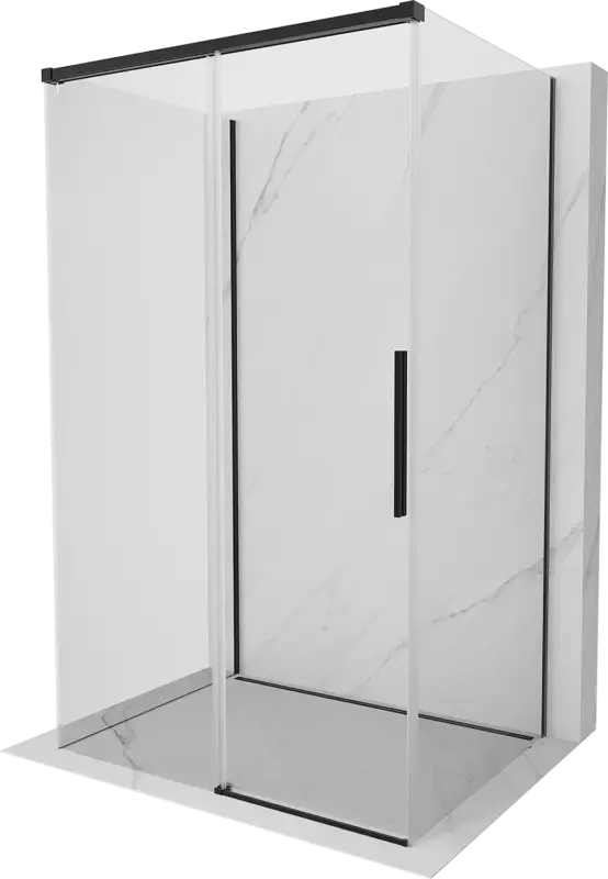 Kiárusítás Mexen Rox-3S 3-oldalú zuhanykabin tolóajtóval 135 x 75 cm, átlátszó, fekete - 8C2-135-075-70-00-3S