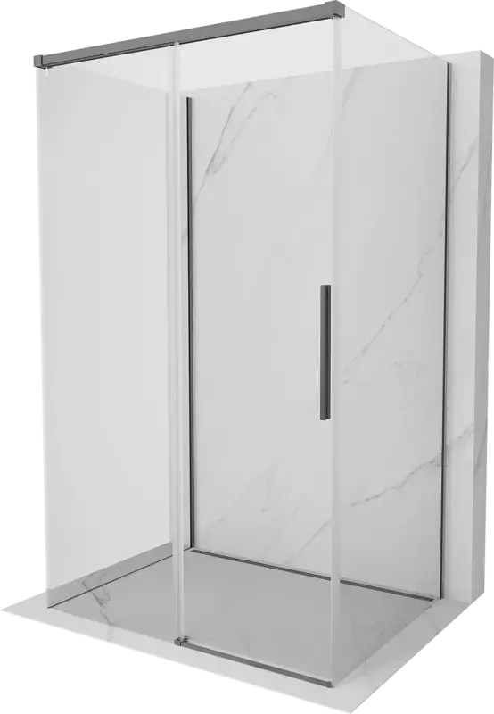 Mexen Rox-3S 3-falú tolóajtós zuhanykabin 150 x 70 cm, átlátszó, gunmetal - 8C2-150-070-95-00-3S Ne maradj le