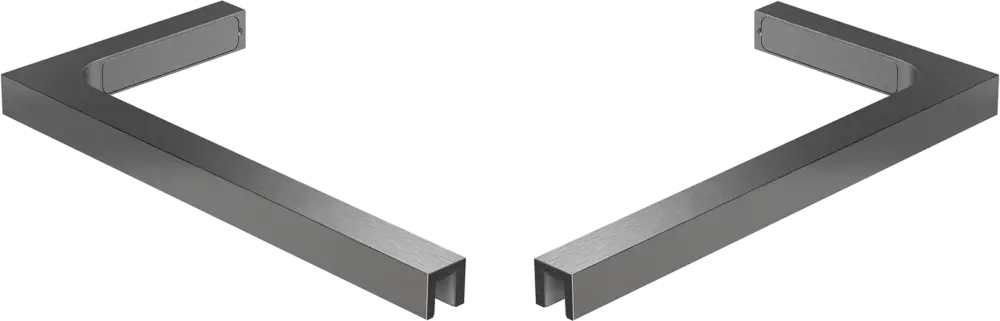 Azonnal elérhető Mexen L alakú szögletes tartókonzol készlet zuhanyfalakhoz 10 mm, szálcsiszolt gun gray - 800-07-66
